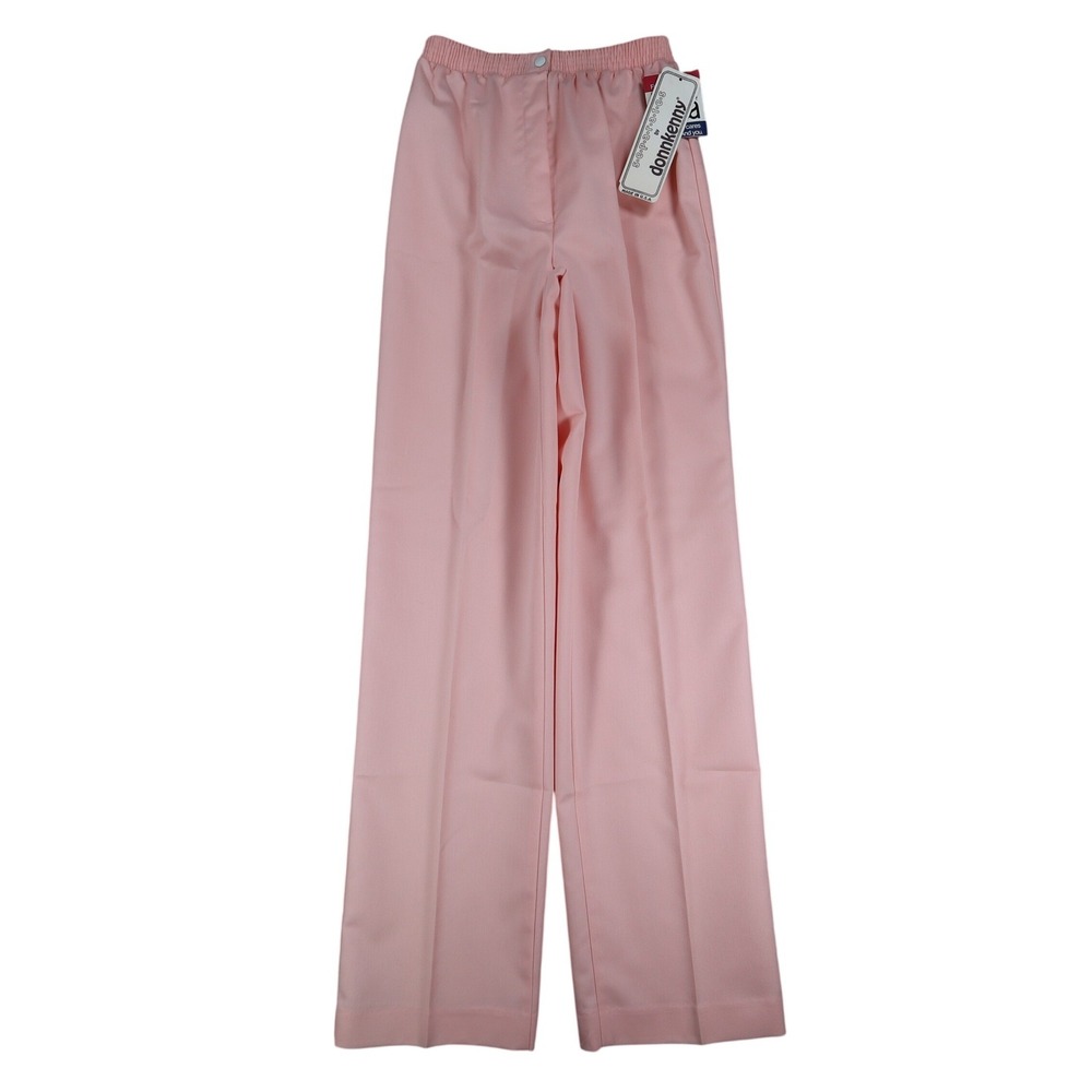 Donnkenny Vintage 80s Pink Pull On Pants Womens 10 Made in USA Deadstock NWT